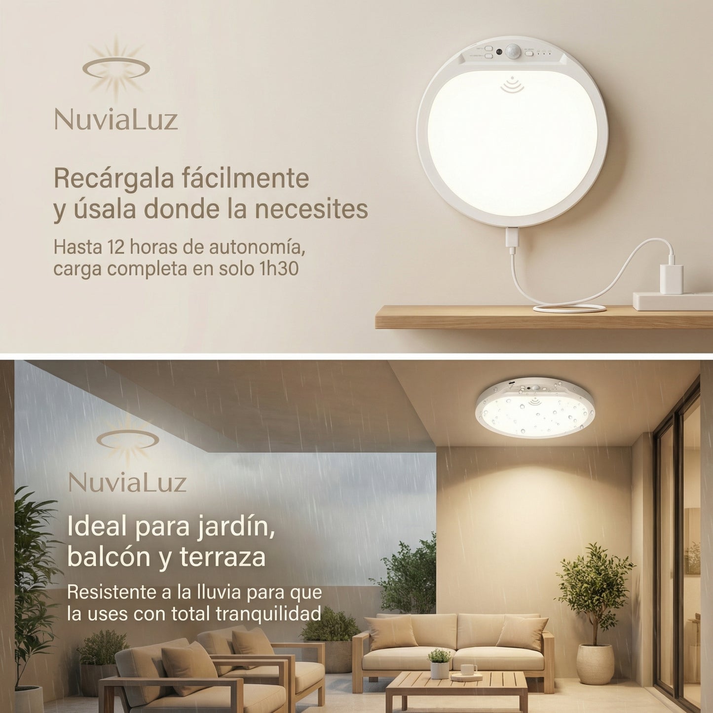 Lámpara LED inteligente recargable